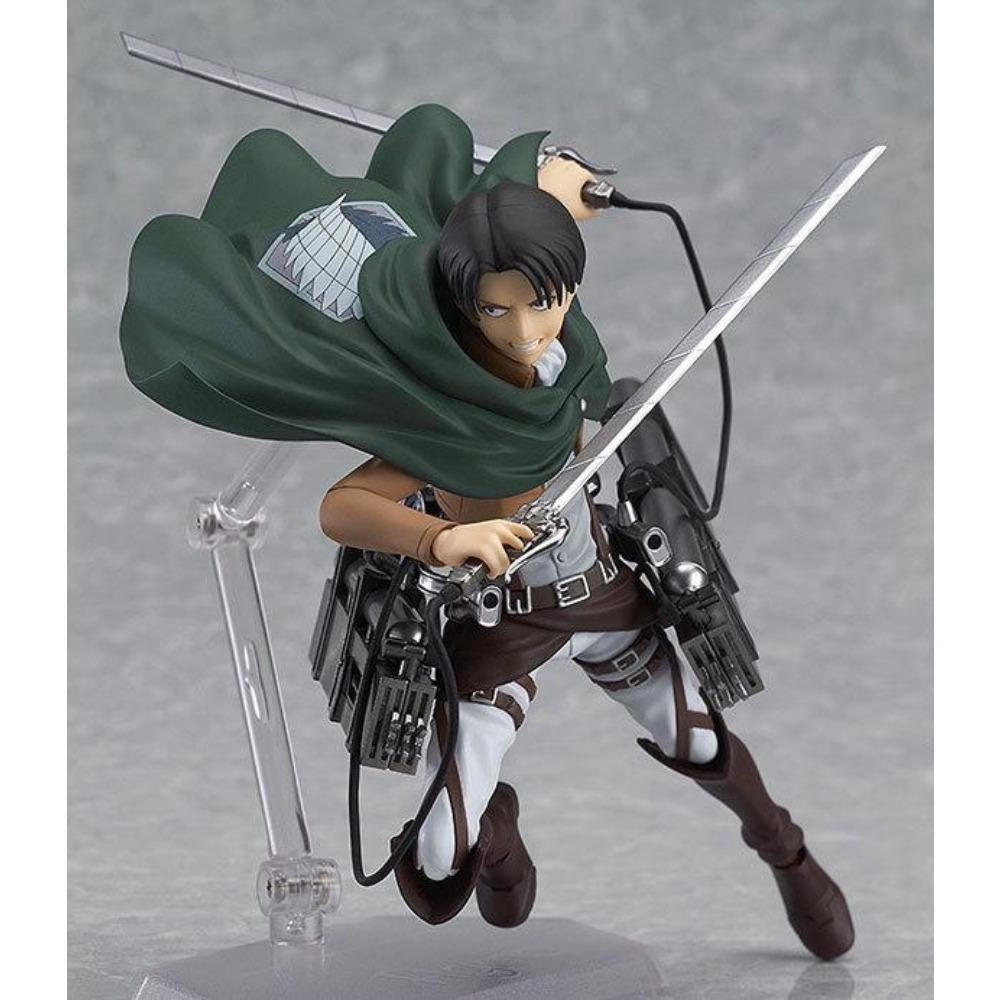 Figma 3 Style Атака титанов Аниме Shingeki no Kyojin Разведкорпус Леви В коробке ПВХ Фигурка Действия Модель Игрушка Подарок