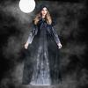 Evergreen Halloween Women's Skull Print Black Demon Witch Vampire Reaper Dress