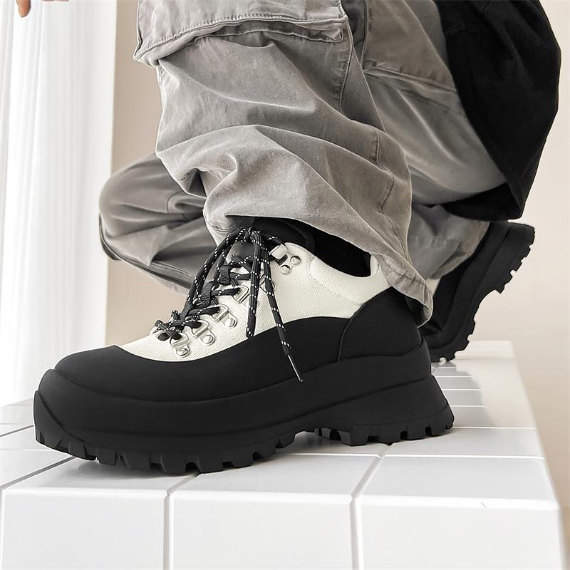 Модная спортивная обувь на толстой подошве Повседневная трендовая Мужская Качественный дизайн Стиль Уличная для отдыха Высокое качество для ходьбы Блокировка цвета