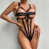 Erotic Lingerie Sexy Ribbon Splicing Bodysuit