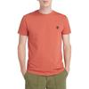 Timberland Круглый вырез горловины вышитый Slim Fit короткий рукав футболка мужские топы оранжевый A2EKJ-EG6