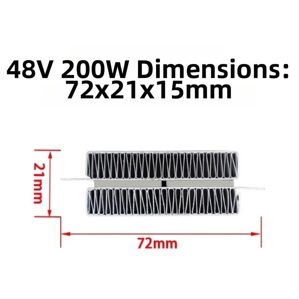 50/100/200 Вт Изоляционно-термостатический 72 * 21 мм Керамический воздушный нагреватель PTC Новый электрический нагреватель