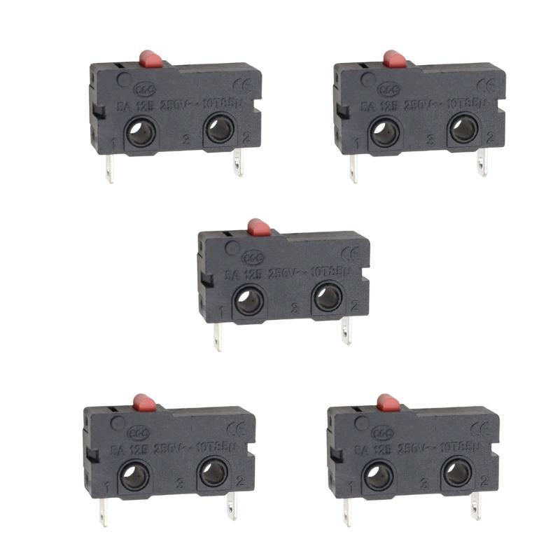 Limit Control Microswitch Assembly, KW11 KW12 Contact Button Unit with Black Housing and 5A 125V 250V Rating Body