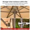 Складной большой садовый зонт с центральной стойкой, УФ-защита, для семейного сада, балкона, повседневного использования