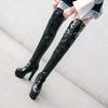 Fashion Platform Thigh High Boots Women Sexy High Heels Over-the-Knee Boot Female Red White Zipper Long Dance Fetish Shoes Big Size