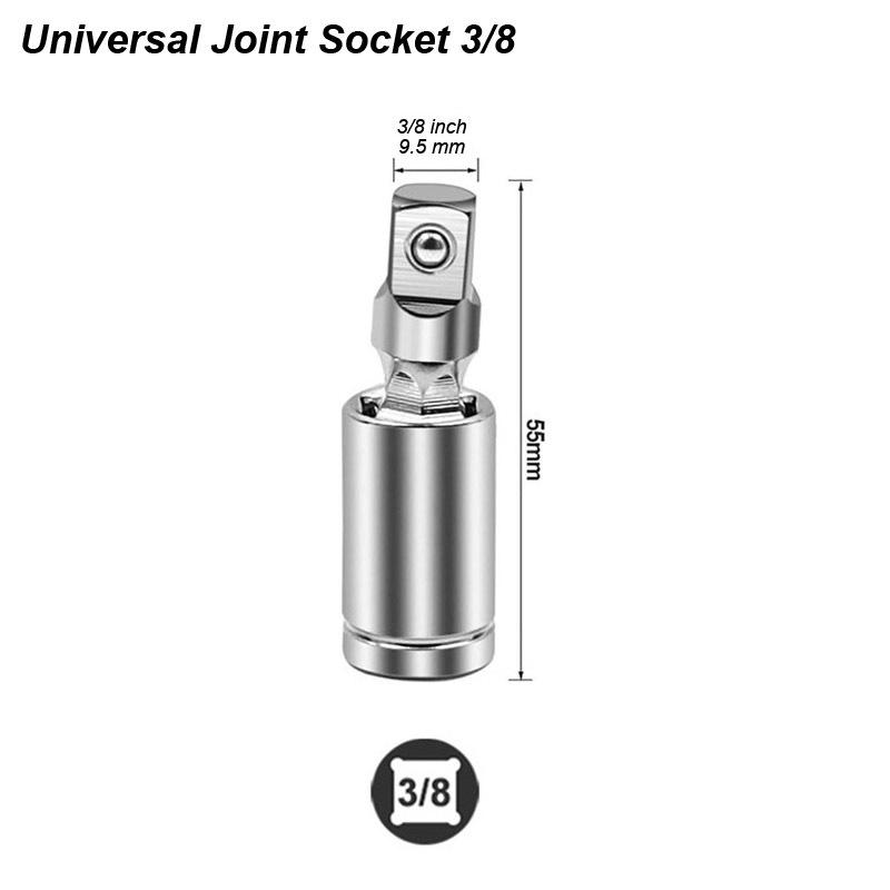 Универсальный шарнирный адаптер-головка квадратный карданный приводной переходник 1/4 3/8 1/2 головка хром-ванадиевая сталь ремонт автомобиля автоинструмент