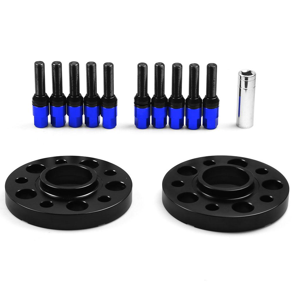 20mm 5x112 Hub Centric Wheel Spacers 66.6mm Bore M14x1.25 Tapered Bolts for BMW X5 G05 X7 G07 2018+ Mini with Ball Bolts