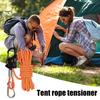 Натяжитель веревки для палатки с карабиновым зажимом Регулятор ремешка Компактный размер Портативный универсальный самоблокирующийся натяжитель веревки для палатки Инструмент для уличного оборудования