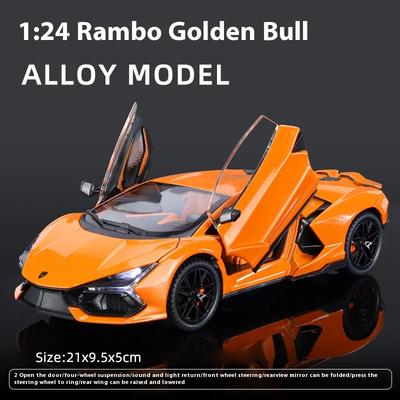 1/24 Lamborghini Revuelto литая модель автомобиля из сплава металла со звуком и светом детские игрушки коллекционирование хобби подарки для мальчиков подарок