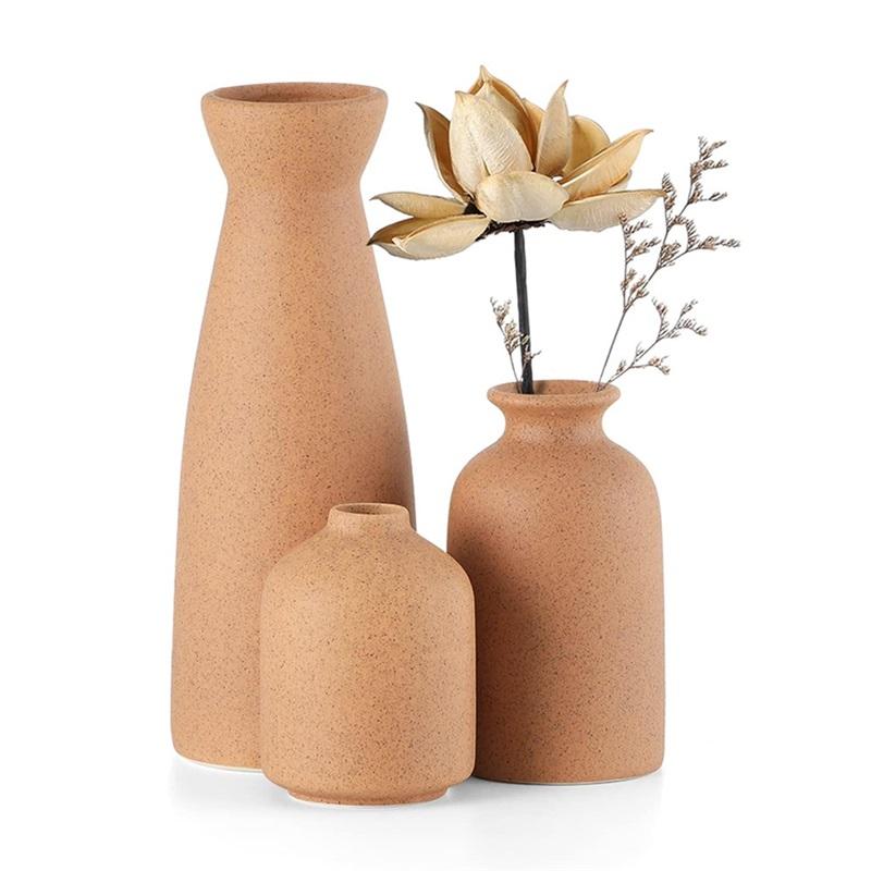 Набор керамических ваз Декорация Дом Гостиная Икебана Современный Набор цветов Три предмета Белая ваза Декорация