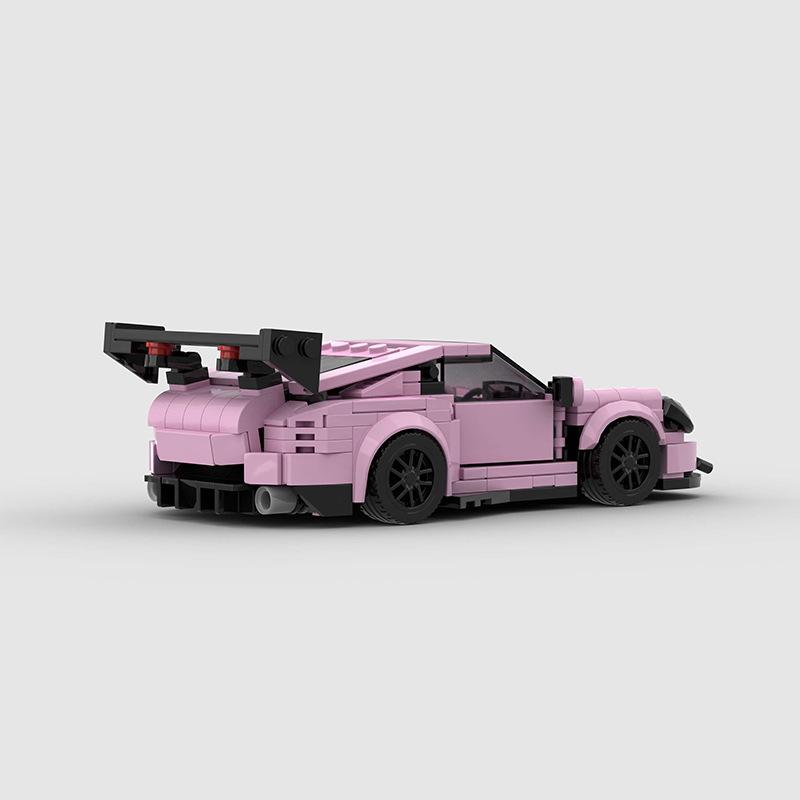Pink MOC PSC BAOshijie GT Speed Series Luxury Car Carrera Race Car Building Block Assembly Ornament Model Puzzle Kid Toy Gift