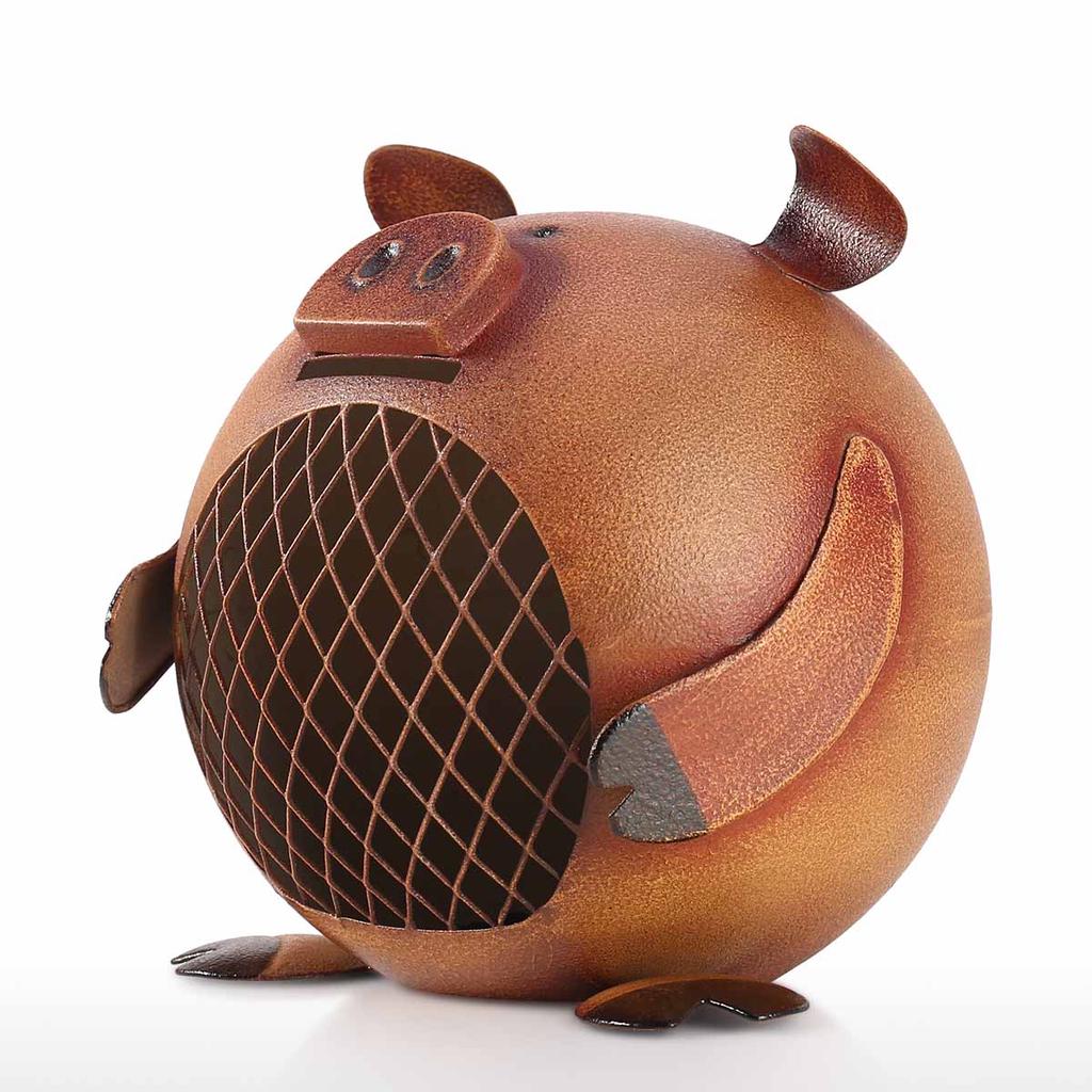 Lovely Piggy Bank Money Saving Bank for Kids Iron Coin Bank Nursery Gift Decor Decorative Ornament