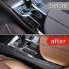LHD For BMW 5 Series 6GT G32 G30 2017- Chrome ABS Center Gear Shift Panel Decorate Cover Shift Lever Panel Trim Cover