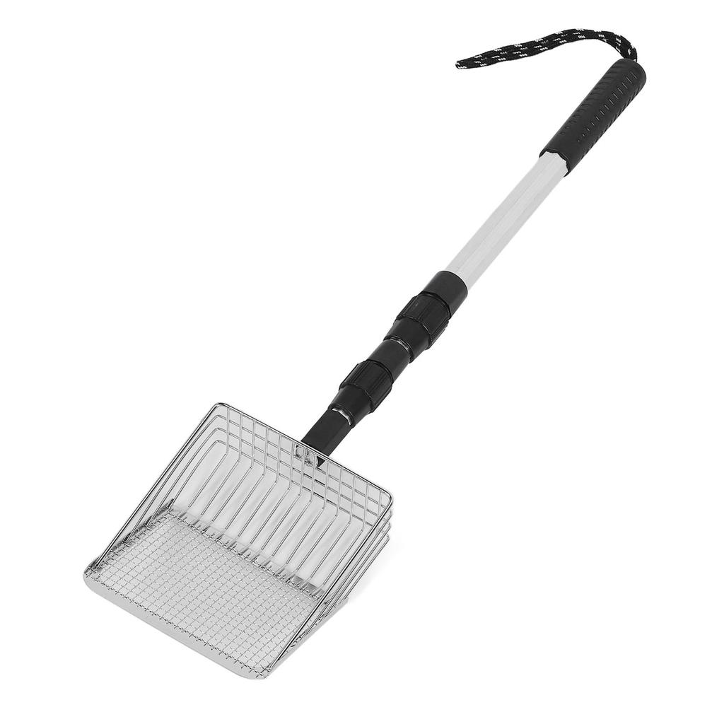Chicken Poop Scooper Anti Stick Stainless Steel Stretchable Long Handle Sifting Shovel Chicken Coop