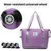 Travel Bag with Duffel Large Capacity Detachable Wheels Dry Wet Separation Waterproof Oxford