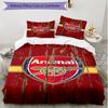 3pcs Duvet Cover Set (1*Duvet Cover + 2*Pillowcase, Without Core), football F.C Print Soft All‑Season Bedding Set, Home Bedroom Decor Gift