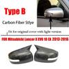 Для Mitsubishi Lancer X 10 EX EVO 2008 2009 2010-2016 Автомобильные накладки на зеркала заднего вида и боковые двери, корпуса, декоративные аксессуары