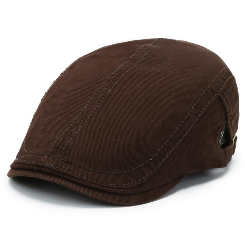 New Men's Beret Solid Color Casual Simple Cap Fashion Personality British Retro Hat Trendy Version