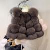 New Finnish whole fur fox fur vest temperament young and thin short fur coat women