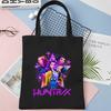 K-pop Охотники на демонов Принт Холщовая сумка через плечо Повседневная сумка-тоут для покупок