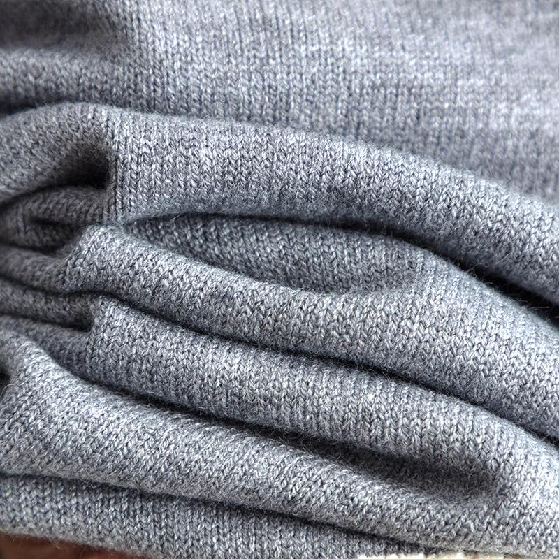 GMXIA Autumn and Winter Style Contrasting Color Round-neck Knitted Sweater Slimming Wide-leg Pants Two-piece Set for Women