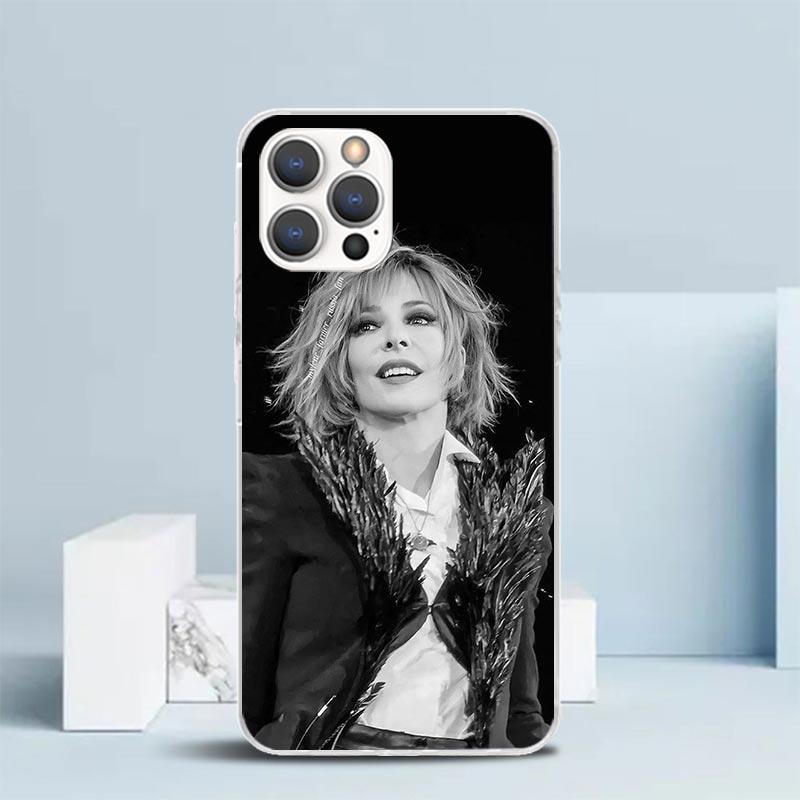Мягкий чехол Mylene Farmer для iPhone 16 17 Air 15 14 Pro Max 16E Чехол для телефона 13 Mini 12 11 7 SE 8 Чехлы с принтом Fit 16 17 Ai