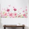Наклейка на стену романтический цветочный узор бабочки самоклеящаяся отличная липкость противоскользящая влагостойкая наклейка для украшения стены спальни гостиной