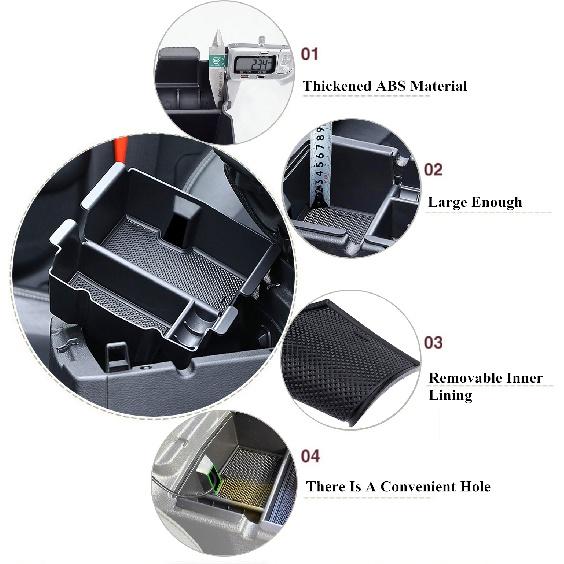 Органайзер для центральной консоли, подлокотник, ящик для хранения, контейнерный лоток для Jeep Wrangler JL Gladiator JT 2018-2022, интерьер автомобиля