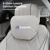 Volvo Car Suede Seat Headrest Cotton Neck Pillow For Volvo V60 V40 XC90 S60 C30 XC60  V70 S90 Rdesign Auto Interior Lumbar Pillo