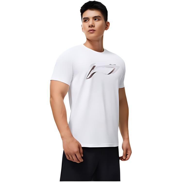 Li-Ning Спортивная футболка из серии 'Fitness' 'Белая' Мужская ATST573-2
