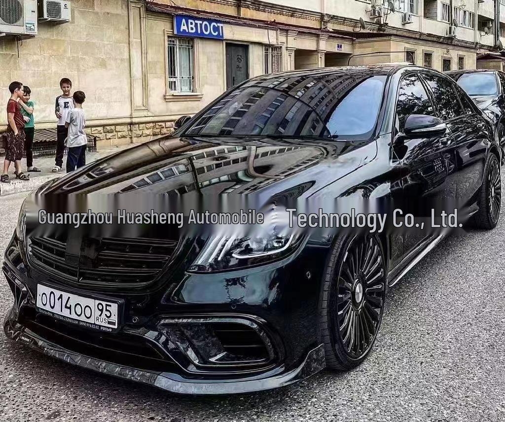 Carbon Fiber Rear Wing Spoiler for 15-21 Mercedes-Benz S-Class W222, S63 Style, Brabus Design