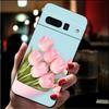 Phone Case For Google Pixel 10 9 Pro XL 9A 8 7 6 Pro Pixel 8A 7A 6A Pixel 8 7 6 5 Tulips flower Red pink purple