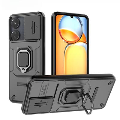 Для Xiaomi Redmi 13C чехол противоударный бронированный защитный задний чехол для POCO C65 X5 X6 M6 Pro Redmi13C 13 C 4G сдвижной линзой для телефона