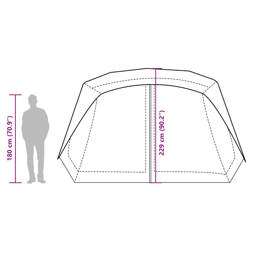 Family Tent for 10 Persons Blue Quick Release Waterproof