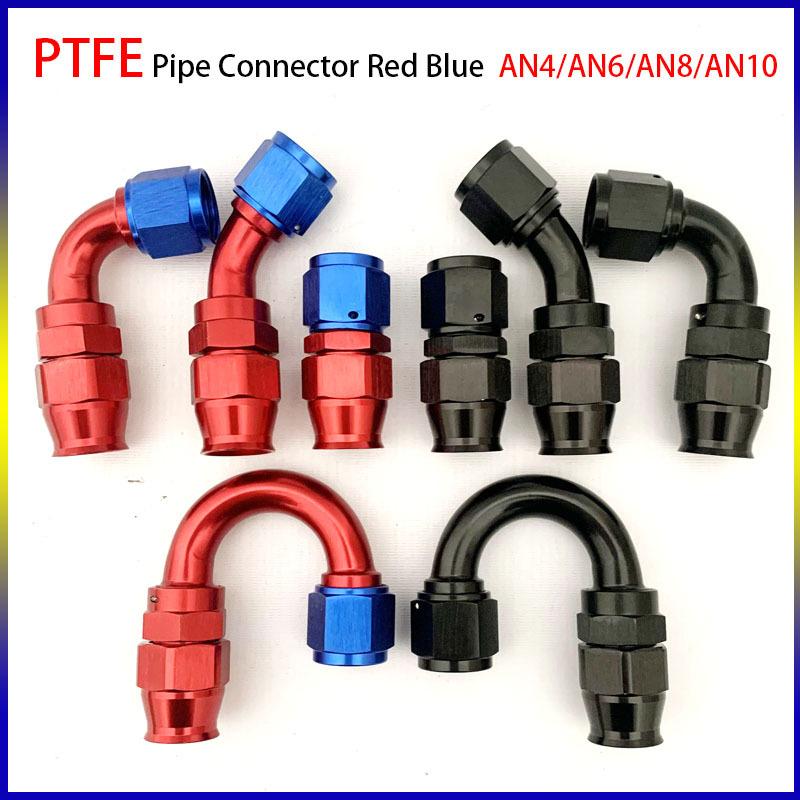 2 шт. Для PTFE Масляная Топливная Линия Шланг Фитинг Конечный AN4 AN6 AN8 AN10 AN12 Прямой 0° 45° 90° 180° Многоразовый Адаптер Конечного Фитинга Шланга
