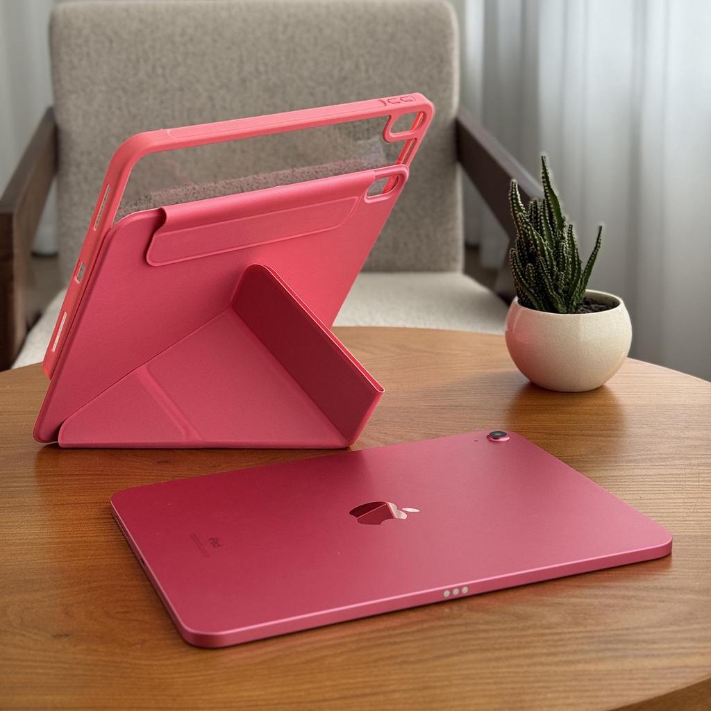 Легкий прозрачный акриловый защитный чехол для iPad 11 (Модель 3Y 2025 года) - Складной, Без слота для ручки, Десятое поколение