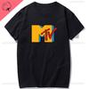 Женская футболка с графикой MTV, забавная мужская одежда, хип-хоп, классический логотип MTV, винтажная, парная, хлопковая футболка, модная уличная одежда, короткая