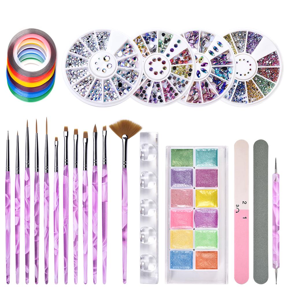 kads Nail Art Brush Gel Nail Brush Dotting Painting Pen Nail Decorations Manicure Set