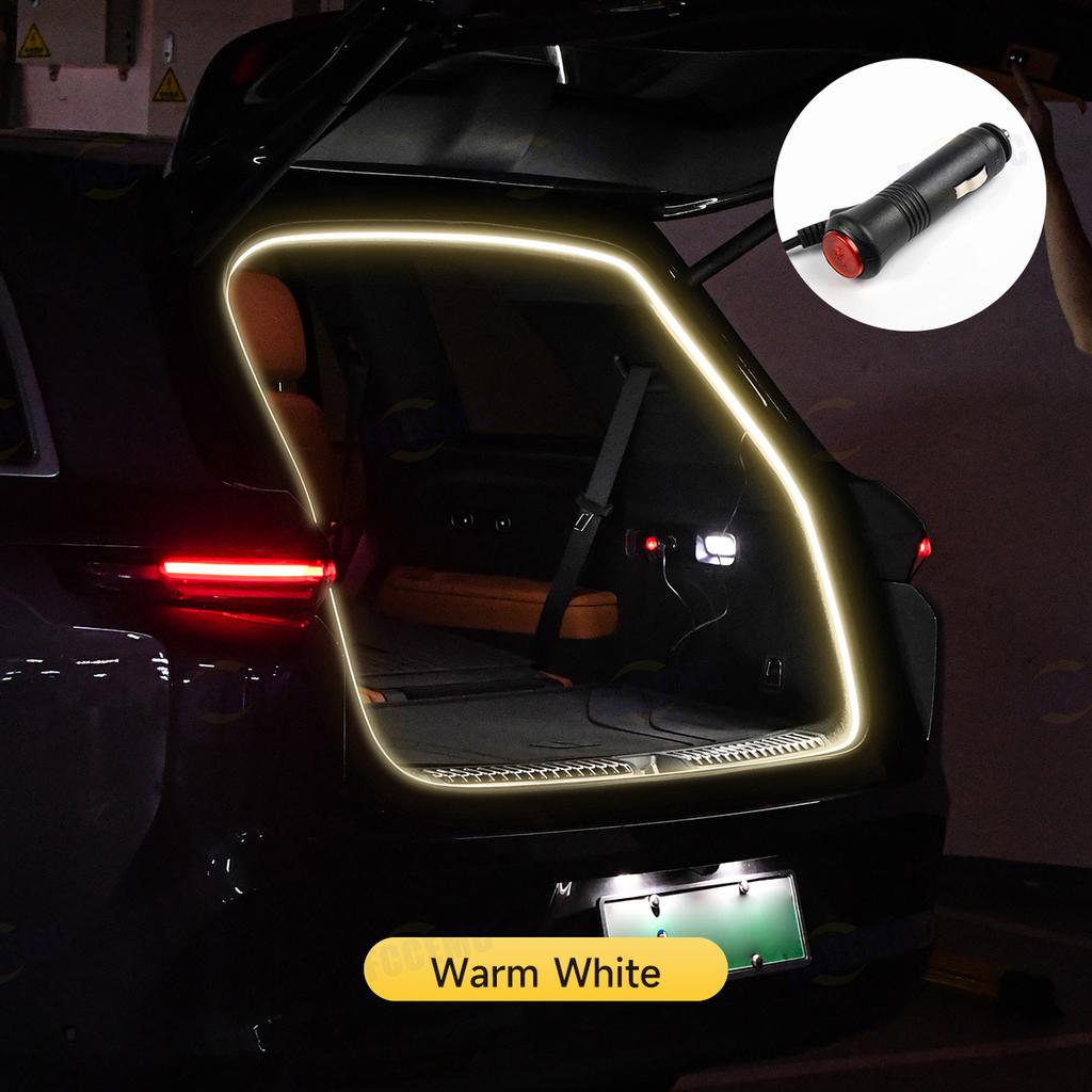 5m LED Car Trunk Lighting Strip With Cigar Magnetic Induction Modified Decorative Light For Tesla Model Y New Electric Vehicles