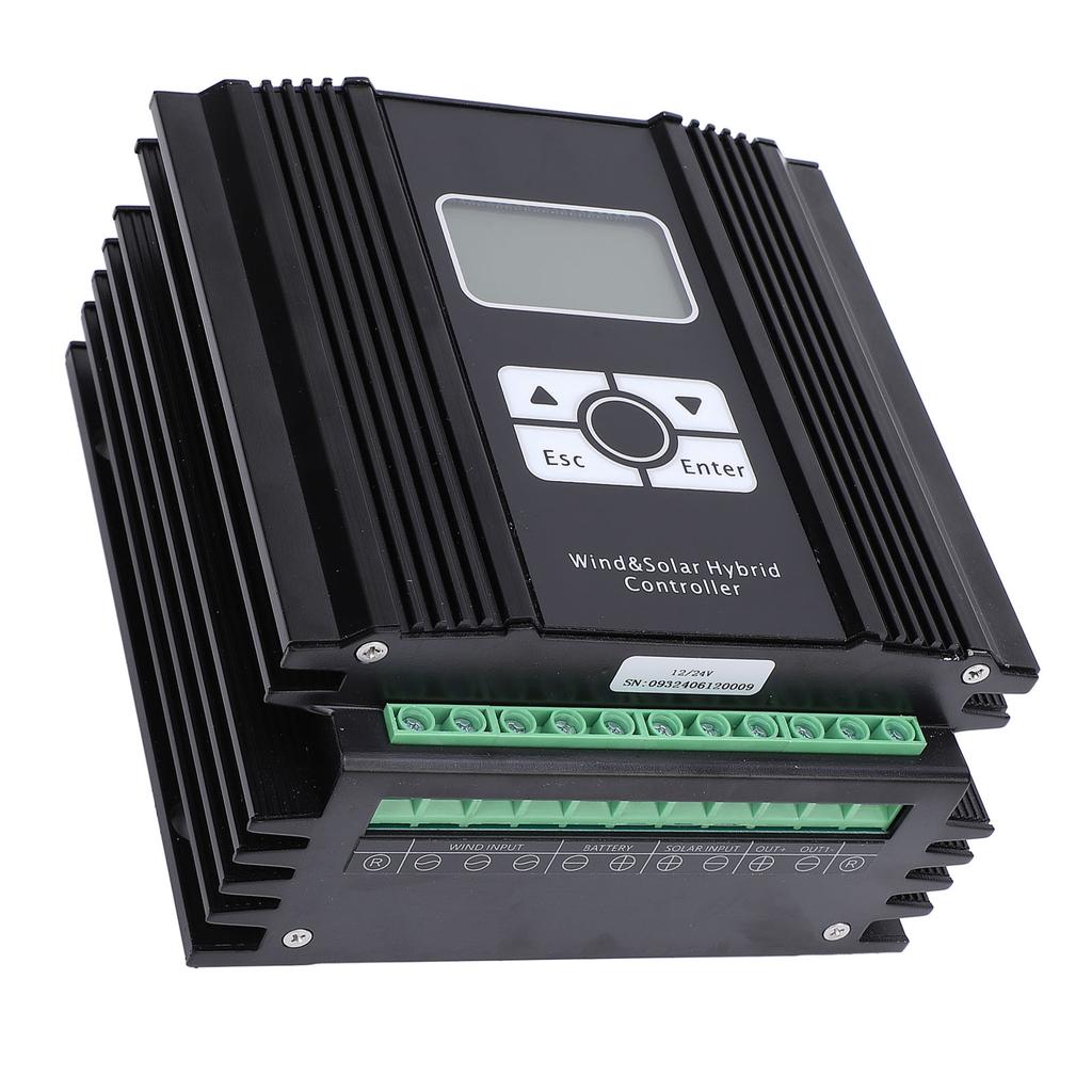Wind Solar Hybrid Charge Controller 12V/24V MPPT Technology LCD Display Solar Panel System