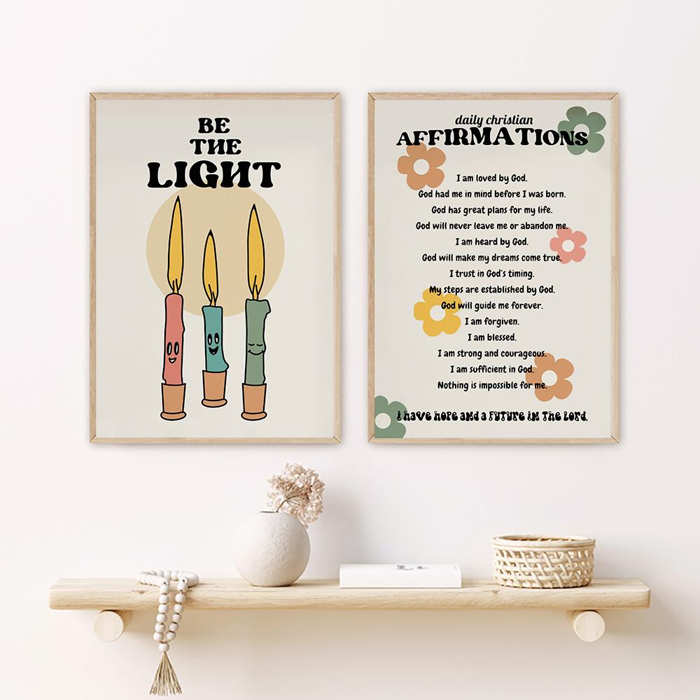 Христианская цитата настенное искусство ретро цветочный принт розовый вдохновляющая эстетическая бабочка холст картина детская комната домашний декор картинки