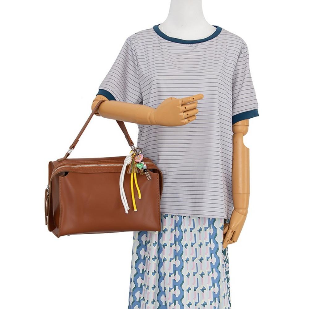 Acrylic Bead Bag Charms Tassel Phone Case Pendant New Woven Rope Keychain Bag Decoration