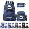 3pcs/set Anime Backpack for Boys Girls Light Weight Bags Hildren Back To School Schoolbag Student Kawaii Backpack
