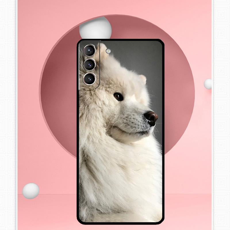 Чехол с щенком самоеда для Samsung Galaxy S25 Ultra S21 S22 S23 S24 Ultra S9 S10 S20 Plus S25 FE Чехол Funda