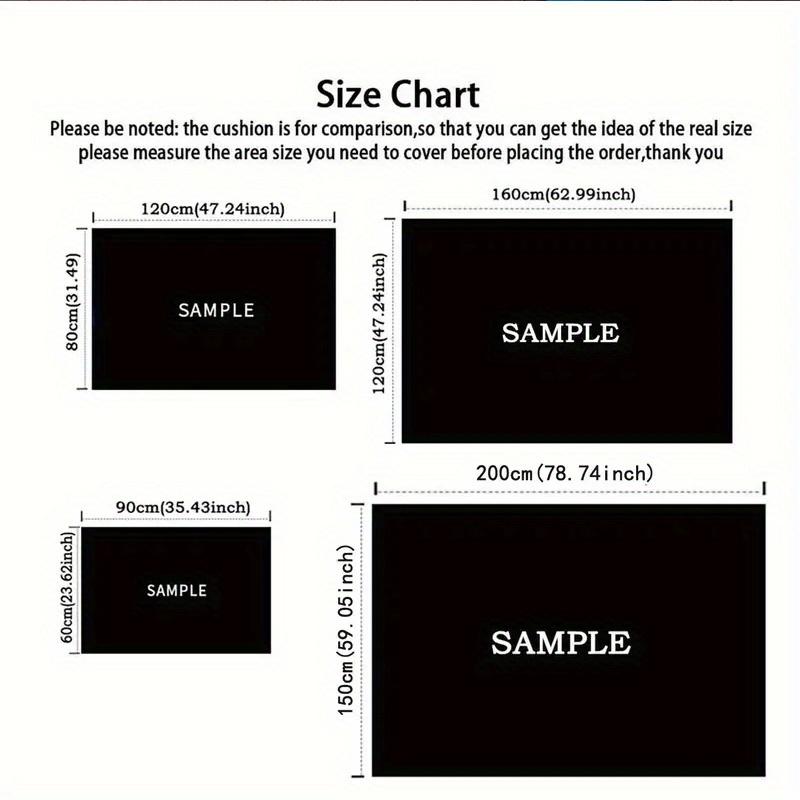 1pc Stitch Pattern Area Rug Soft Flannel Floor Mat for Living Room,Office,Bedroom and Carpet,Sofa Coffee Table Floor Mat