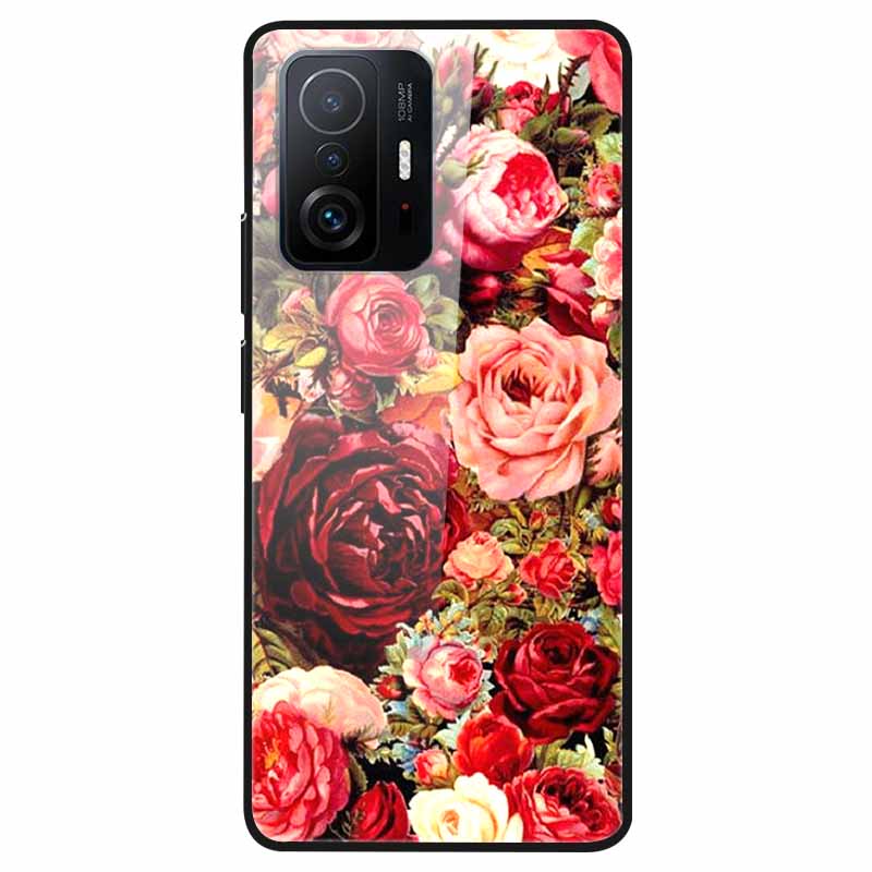 Закаленное Стекло Чехол Для Xiaomi 11T Чехол 6.67 Крутой Бампер Жесткий Стеклянный Чехол Для Xiaomi 11T Pro Чехол Mi 11T Pro Mi11T Capa Оболочки