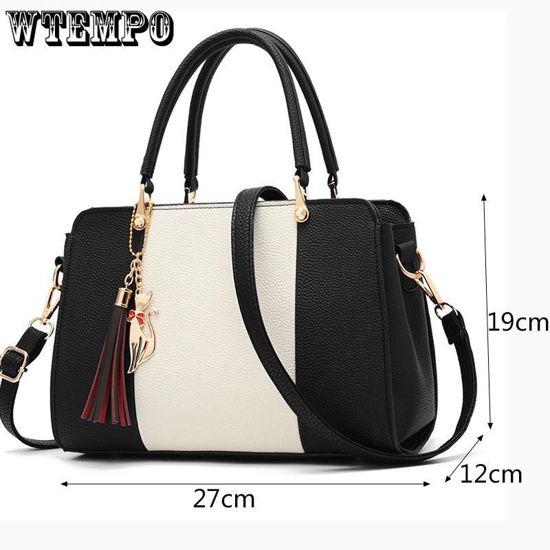 WTEMPO Сумка через плечо для женщин, сумки-мессенджеры, женская сумка из искусственной кожи в стиле ретро с кисточками