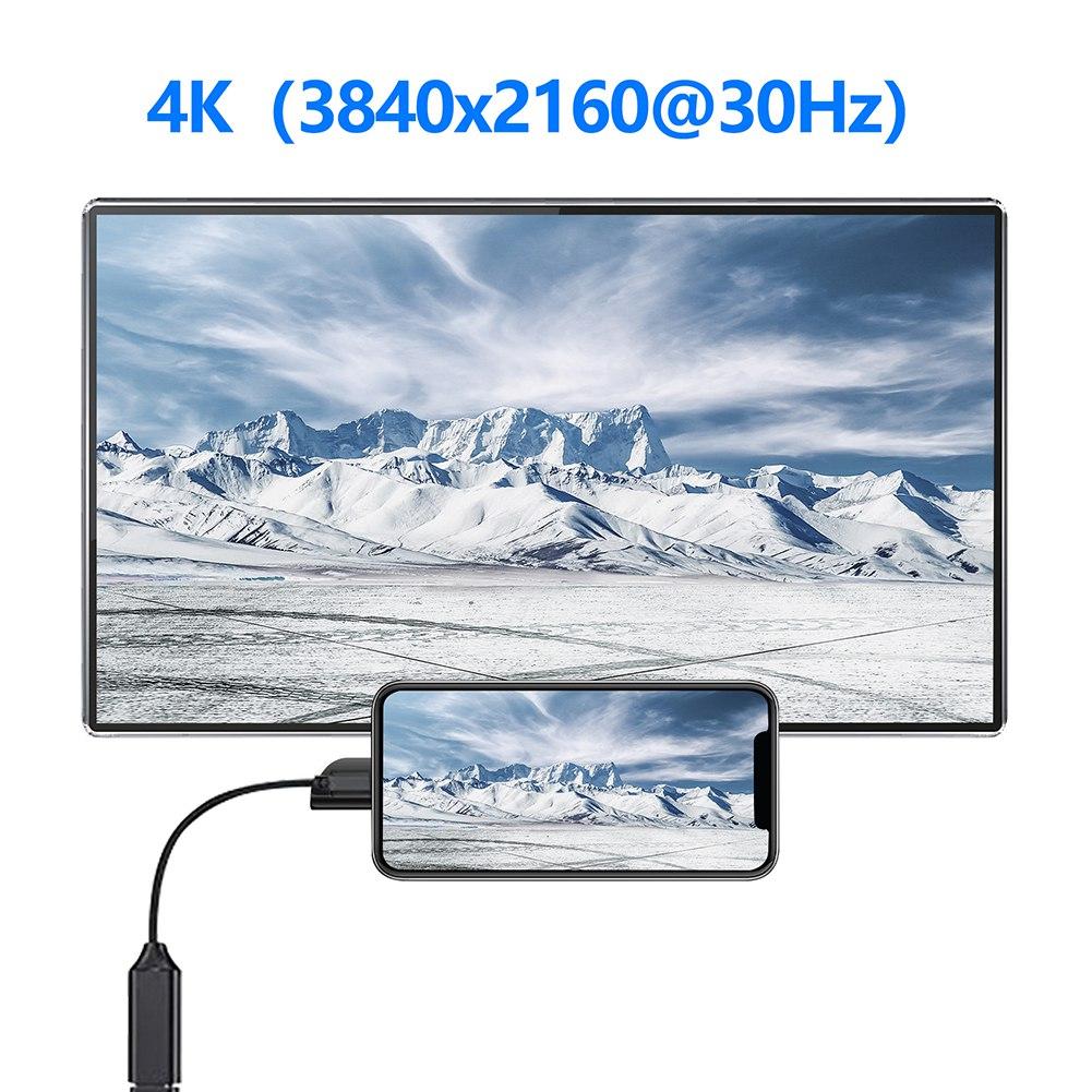 USB C To HDMI Adapter, USB 3.1 Type-C To HDMI Cable Adapter, 4K HD TV And Projection Video Converter For Samsung S8/S8+S9/S9+, Huawei, MacBook