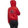 adidas Куртка с капюшоном на флисовой подкладке с цветочным логотипом Женская куртка красная GG0769