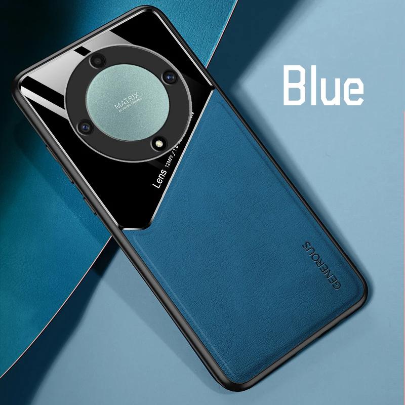 Роскошный чехол для телефона из искусственной кожи для Honor X9A X9B X8A X9 X8 встроенная задняя крышка из листового железа для Magic 5 Lite 6 Lite защитная крышка объектива